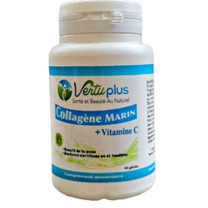 vertuplus vertuplus collagene marin vitamine c 90 gelule complements alimentaires anti age 1