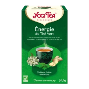 yogi tea energie du the vert 17x 2g the vert citronnelle guarana menthe poivree gingembre 1