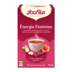 yogi tea energie feminine 17x 2g hibiscus reglisse menthe poivree feuilles de framboise racine d angelique 1