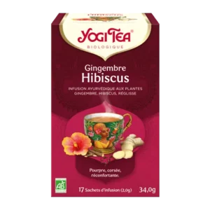 yogi tea gingembre hibiscus 17x2g hibiscus reglisse gingembre menthe poivree 1