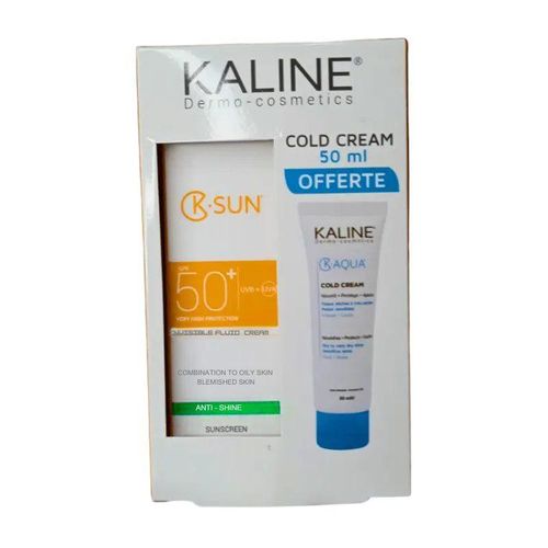Kaline Pack - K SUN SPF50 + INVISIBLE FLUID CREAM ANTI SHINE + COLD CREAM 50 ML OFFERTE