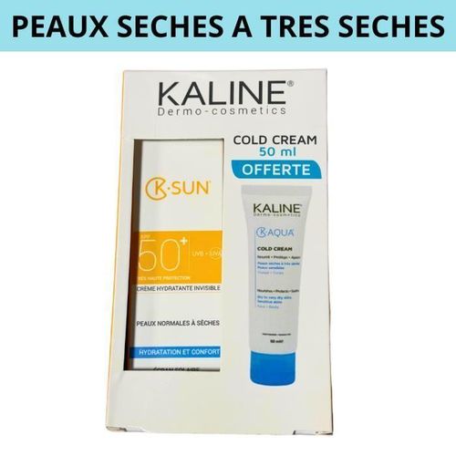 Kaline Pack - k-sun Ecran Solaire Invisible Spf50+ 50 ml + K-aqua Cold Crème 50 ml
