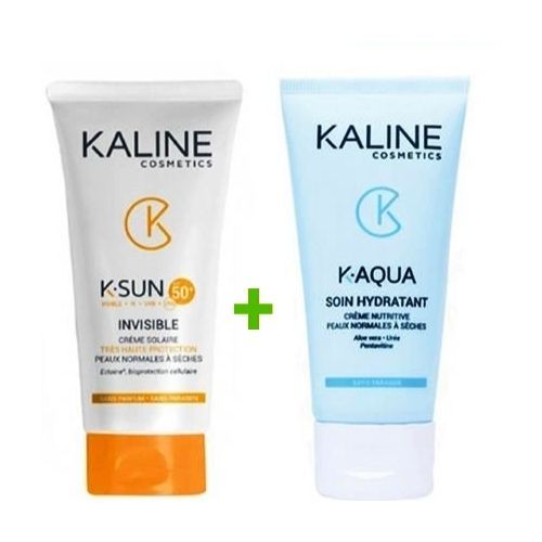 Kaline Creme Solaire Invisible Spf 50+50ml + K-aqua Soin Hydratant 50ml
