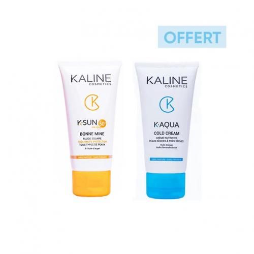 Kaline Pack Ecran Solaire K-SUN BONNE MINE SPF50 +  K-AQUA COLD CRÈME