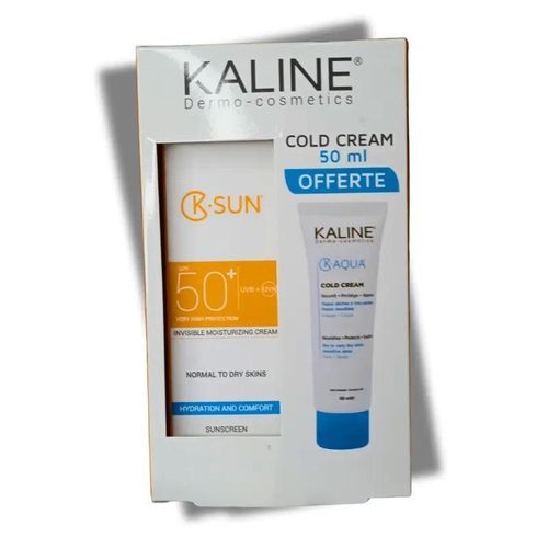 Kaline Pack: K-SUN écran solaire Invisible spf 50+ 50ml et K.Aqua Cold Crème 50ml