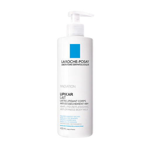 La Roche-Posay Lipikar Lait Anti-Dessèchement Peau Sèche et Sensible | 400ml – Couleur naturelle et soin éclatant