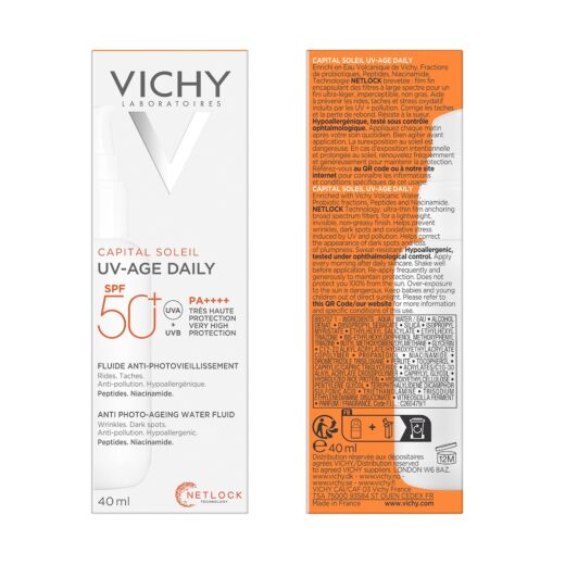 Vichy Capital Soleil UV-Age Daily SPF50+ 40ml – Couleur naturelle et soin éclatant