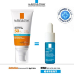La Roche Posay Anthelios Creme Fondante UVMUNE 400 50ml+ Hyalu B5 Mini Offerte – Couleur naturelle et soin éclatant