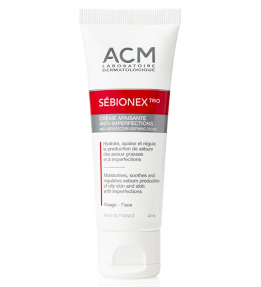 ACM – Sébionex Trio Crème apaisante anti-imperfections – 40ml – Couleur naturelle et soin éclatant