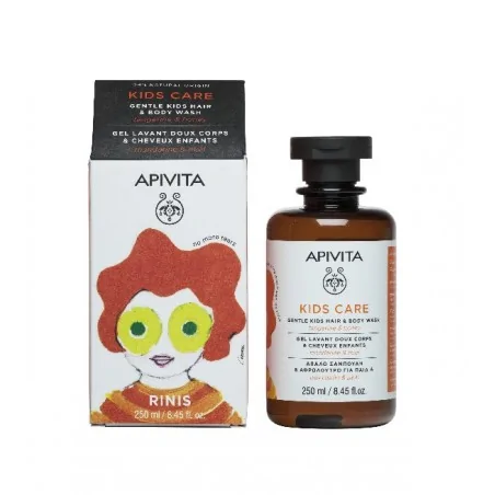 APIVITA GEL CHEVEUX & CORPS POUR ENFANTS MANDARINE/MIEL 250 ML – Couleur naturelle et soin éclatant