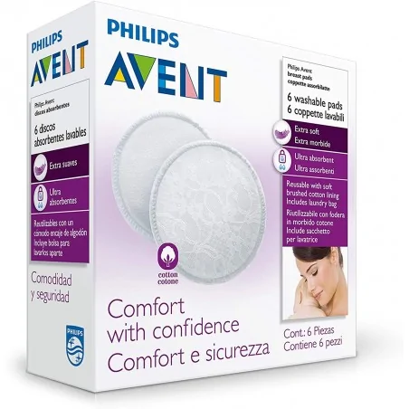 AVENT COUSSINETS LAVABLES 3 PAIRES – Couleur naturelle et soin éclatant