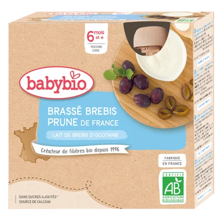 Babybio Brassé Brebis Prune 4x85G – Couleur naturelle et soin éclatant