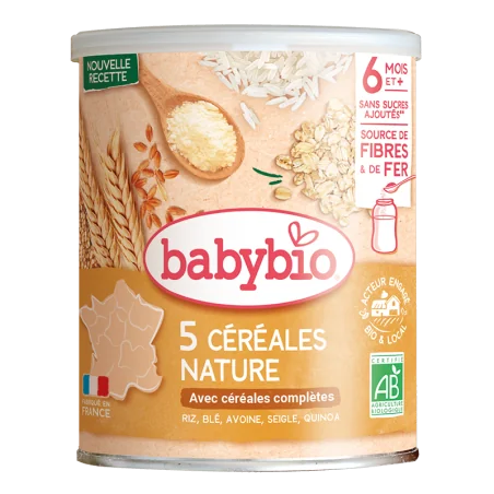 Babybio Trois Céréales Nature Blé Avoine Riz 220G – Couleur naturelle et soin éclatant
