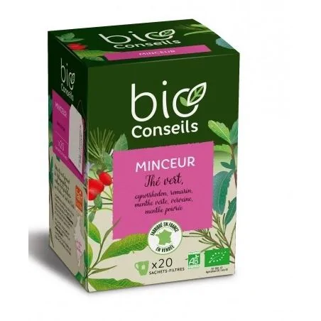 BIO CONSEILS Infusion minceur Bio 20 SACHETS – Couleur naturelle et soin éclatant