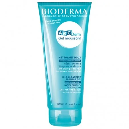 BIODERMA ABCDERM GEL MOUSSANT DOUX 200 ML – Couleur naturelle et soin éclatant