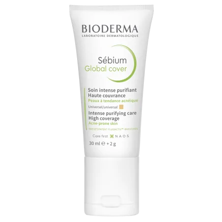 BIODERMA SEBIUM GLOBAL COVER 30 ML – Couleur naturelle et soin éclatant