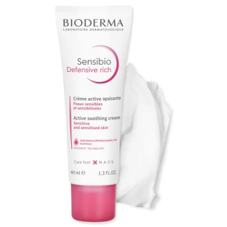 BIODERMA Sensibio Defensive Riche Crème 40ml – Couleur naturelle et soin éclatant