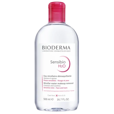 BIODERMA SENSIBIO H2O 500ml Solution Micellaire – Couleur naturelle et soin éclatant