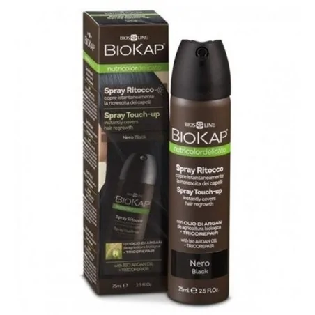Biokap Spray retouche Noir 75 ml – Couleur naturelle et soin éclatant