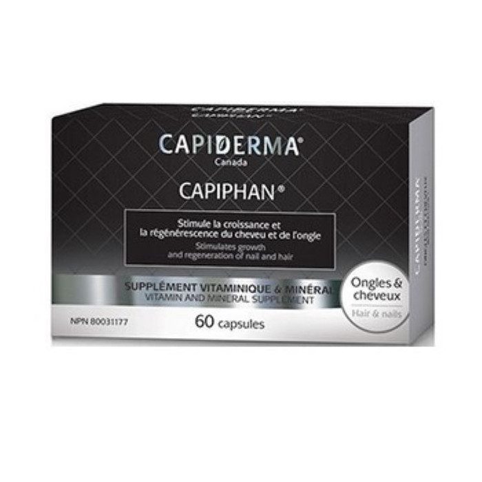 CAPIDERMA CAPIPHAN 60 CAPSULES VITAMINES ONGLES ET CHEVEUX – Couleur naturelle et soin éclatant