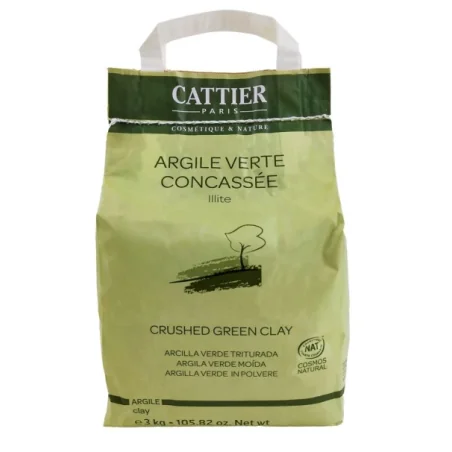 Cattier ARGILE VERTE CONCASSEE 3kg – Couleur naturelle et soin éclatant