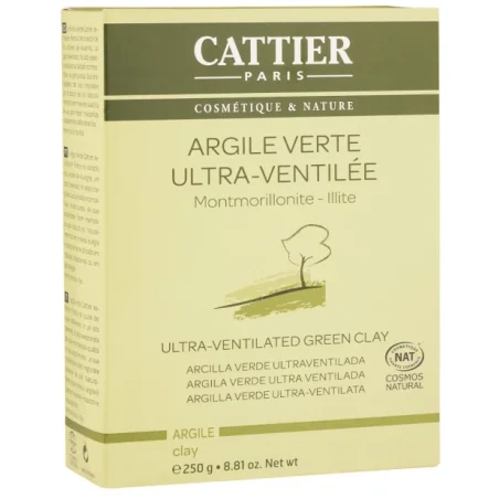 CATTIER ARGILE VERTE ULTRA VENTILEE 250g – Couleur naturelle et soin éclatant