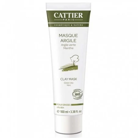 Cattier MASQUE A L'ARGILE VERTE 100ml – Couleur naturelle et soin éclatant