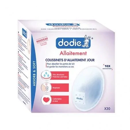 Dodie COUSSINETS D'ALLAITEMENT JOURS X30 – Couleur naturelle et soin éclatant
