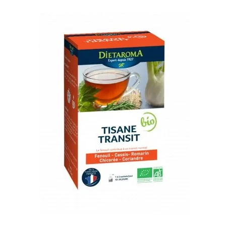 DIETAROMA Tisane transit bio 20 sachets – Couleur naturelle et soin éclatant
