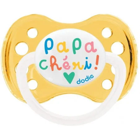 DODIE Sucette A15 +6M PAPA CHÉRI – Couleur naturelle et soin éclatant