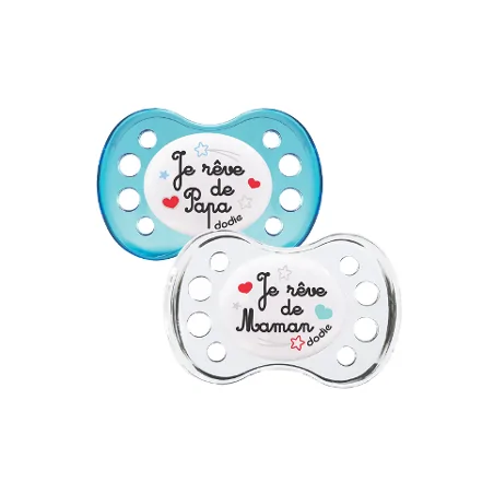 DODIE SUCETTE Anatomique SILICONE A36 +6M DUO NUIT JE RÊVE – Couleur naturelle et soin éclatant