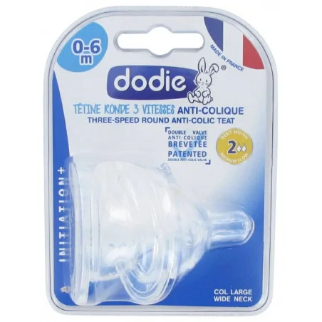 DODIE TETINE INITIATION+ ANTI COLIQUE D2 0-6M X2 – Couleur naturelle et soin éclatant