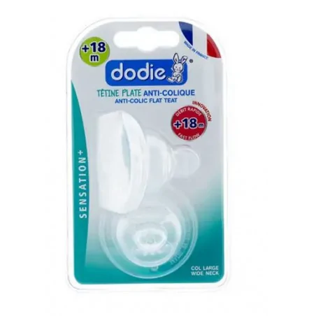 DODIE TETINE PLATE SENSATION+ ANTI COLIQUE D5 +18M X2 – Couleur naturelle et soin éclatant
