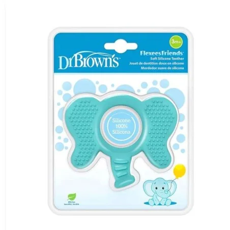 DR BROWNS ANNEAU DE DENTITION FLEXEES FRIENDS ELEPHANT BLEU 3 MOIS+