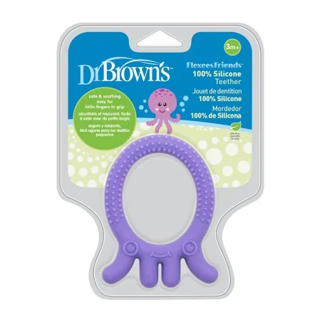 DR BROWNS ANNEAU DE DENTITION FLEXEES FRIENDS PIEUVRE VIOLET 3 MOIS+