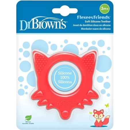 DR BROWNS ANNEAU DE DENTITION FLEXEES FRIENDS RENARD ROUGE 3 MOIS+