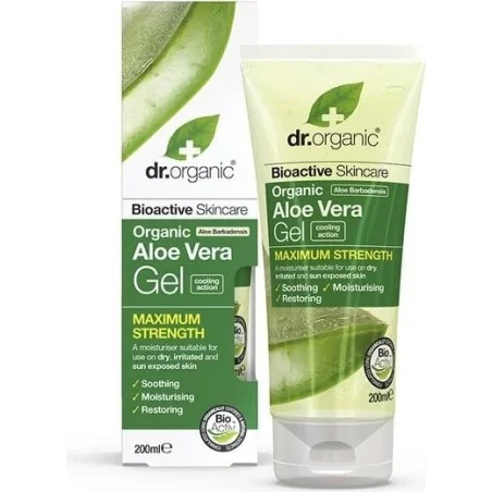 Dr. Organic GEL ALOE VERA, ARBRE A THE ET 3 HUILES 200 ML