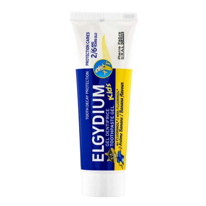 ELGYDIUM DENTIFRICE KIDS BANANE 2- 6 ANS 50 ML