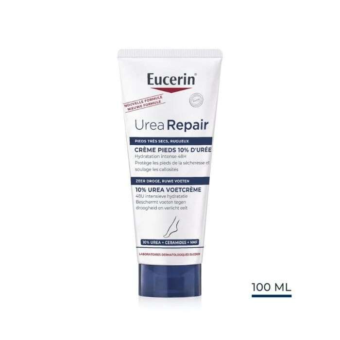 EUCERIN UREA REPAIR PLUS CREME PIEDS 10% D'UREE 100 ML – Couleur naturelle et soin éclatant