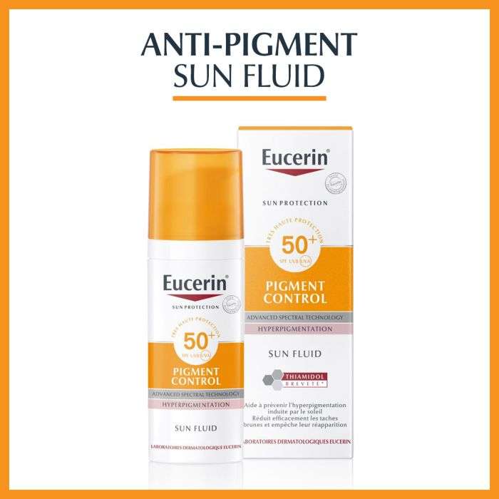 EUCERIN SUN FLUIDE PIGMENT CONTROL 50 ML SPF 50 – Couleur naturelle et soin éclatant