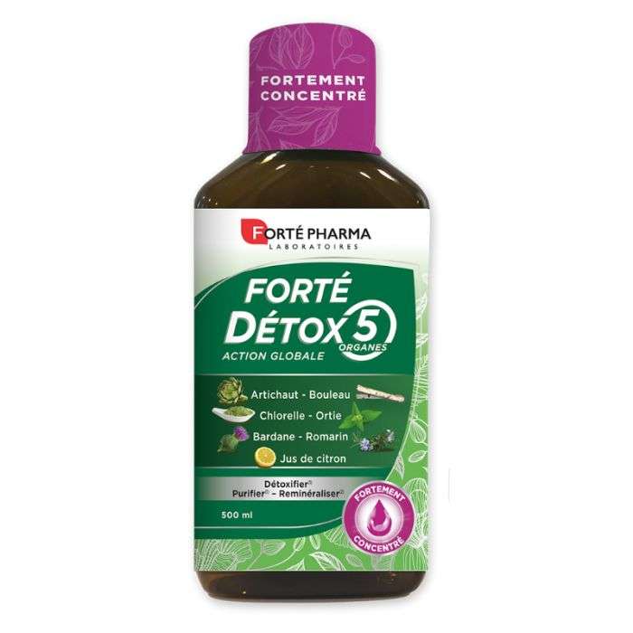 FORTE PHARMA FORTE DETOX ACTION GLOBALE X5 ORGANES 500 ML â Couleur naturelle et soin Ă©clatant