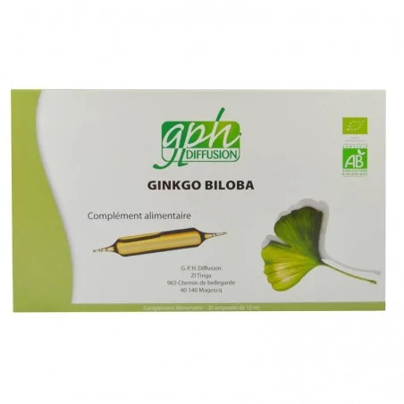 GPH DIFFUSION GINKGO BILOBA BIO 20amp x 15ml – Couleur naturelle et soin éclatant
