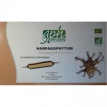 GPH DIFFUSION Harpagophytum biologique 20 ampoules de 15ml – Couleur naturelle et soin éclatant