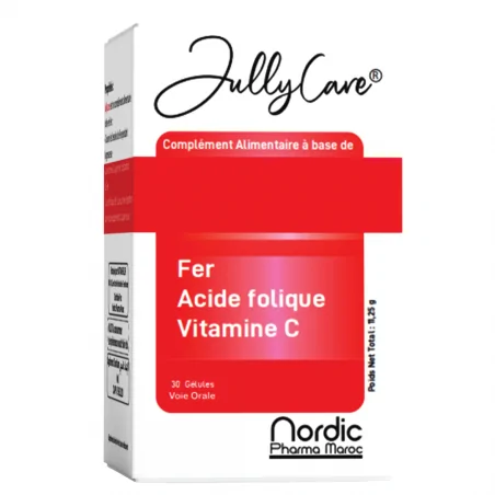 JULLYCARE FER 30 GÉLULES – Couleur naturelle et soin éclatant