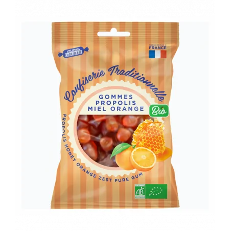Ma petite Confiserie Gommes Propolis Miel Orange 100 g – Couleur naturelle et soin éclatant