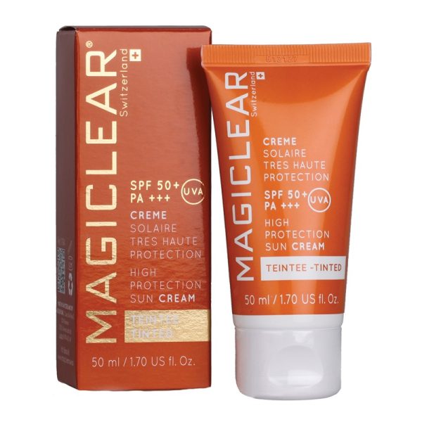 MAGICLEAR CREME SOLAIRE ANTI AGE TEINTEE SPF 50+ 50ML – Couleur naturelle et soin éclatant