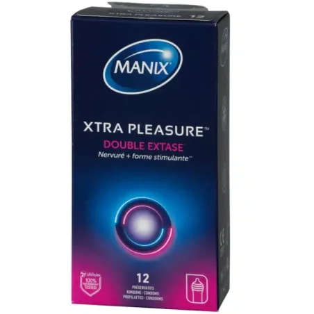 MANIX XTRA PLEASURE 12 PRESERVATIFS DOUBLE STIMULATION