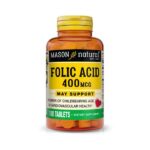 MASON NATURAL FOLIC ACID 400MCG 100 TABLETS – Couleur naturelle et soin éclatant