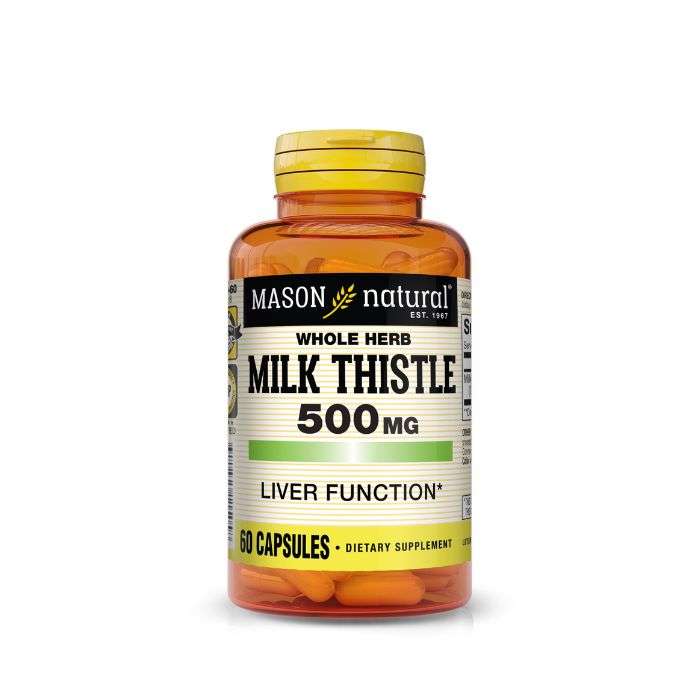MASON NATURAL WHOLE HERB MILK THISTLE 500 MG 60 CAPSULES – Couleur naturelle et soin éclatant
