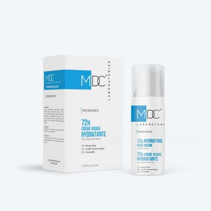 MDC EXCELLENCE 72H HYDRATING CREME VISAGE 50 ML – Couleur naturelle et soin éclatant